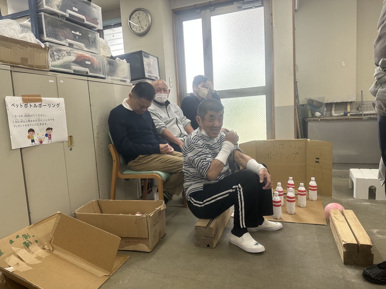 手づくり市でペットボトルボーリング