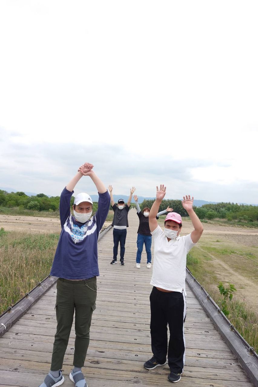 流れ橋を散歩
